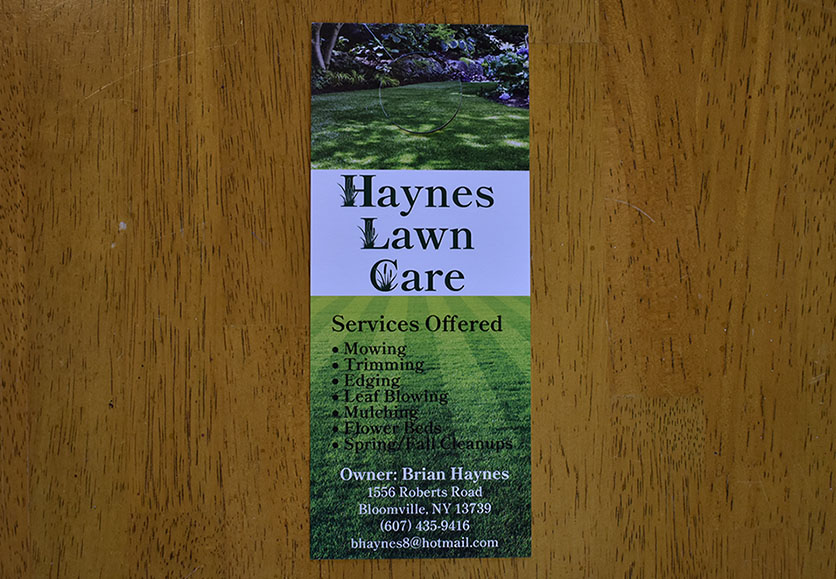 haynes lawn care door hanger