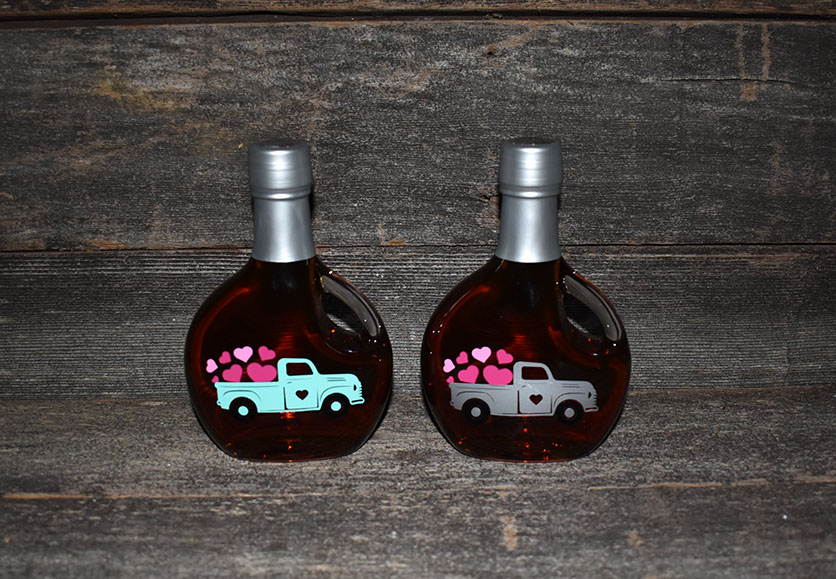 valentines day truck bottles