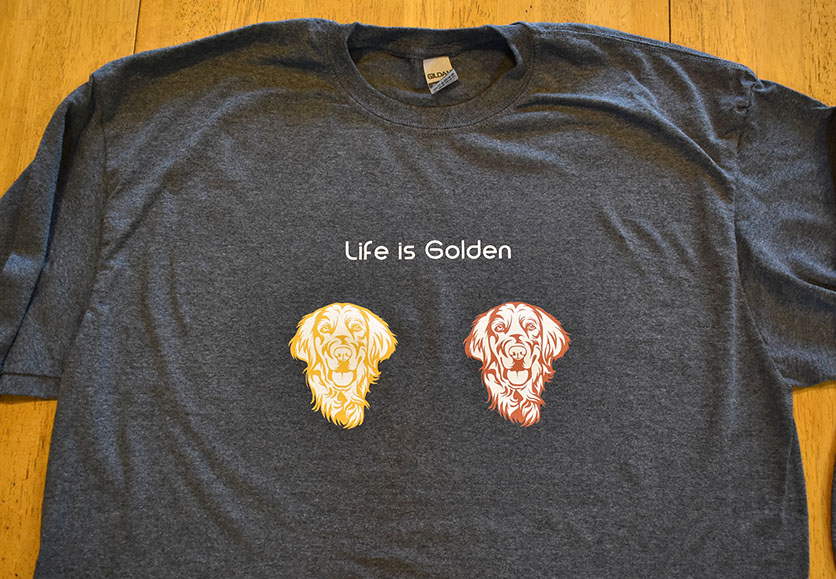 life is golden golden retriever shirt