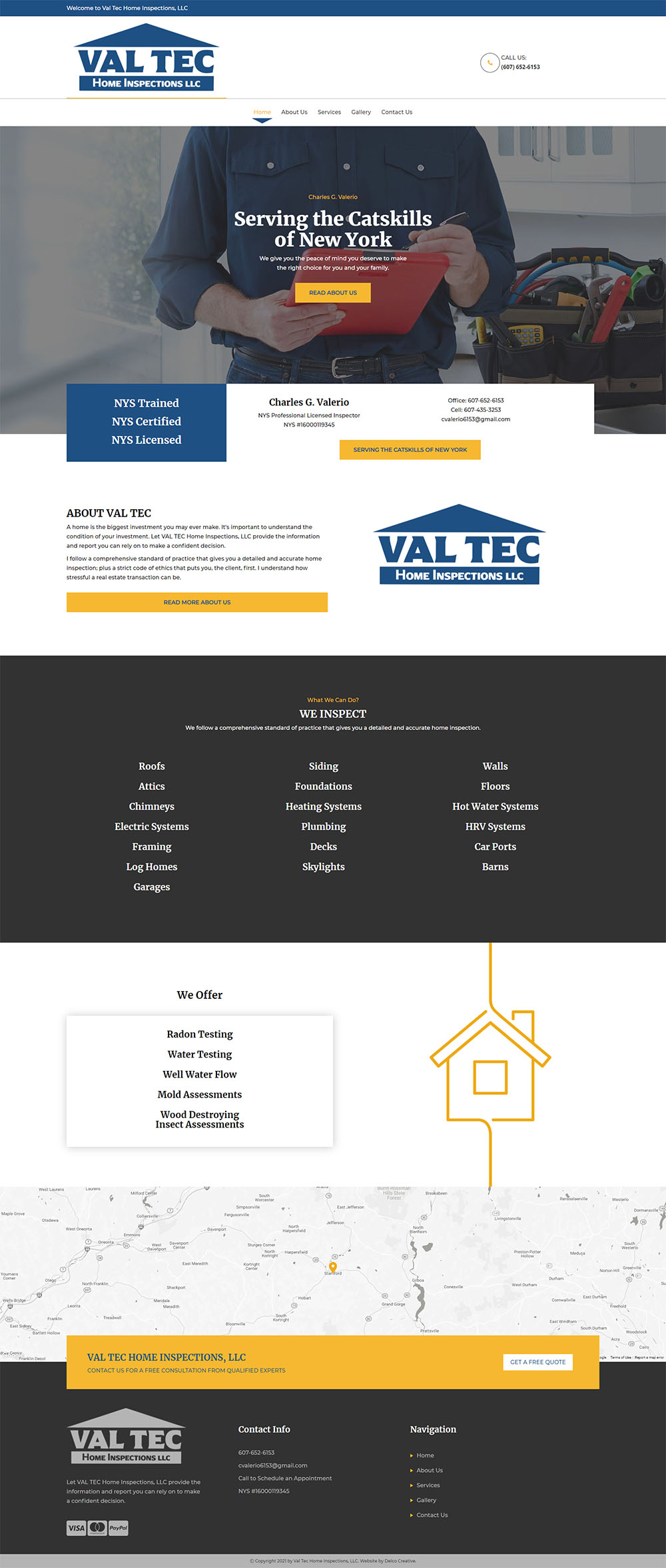 Val Tec Home Inspections, LLC Website