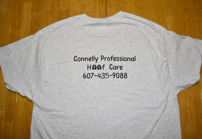 connelly hoof care shirt back