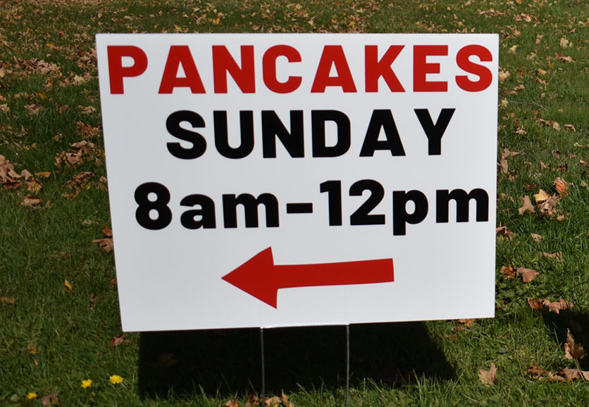 pancakes sign left