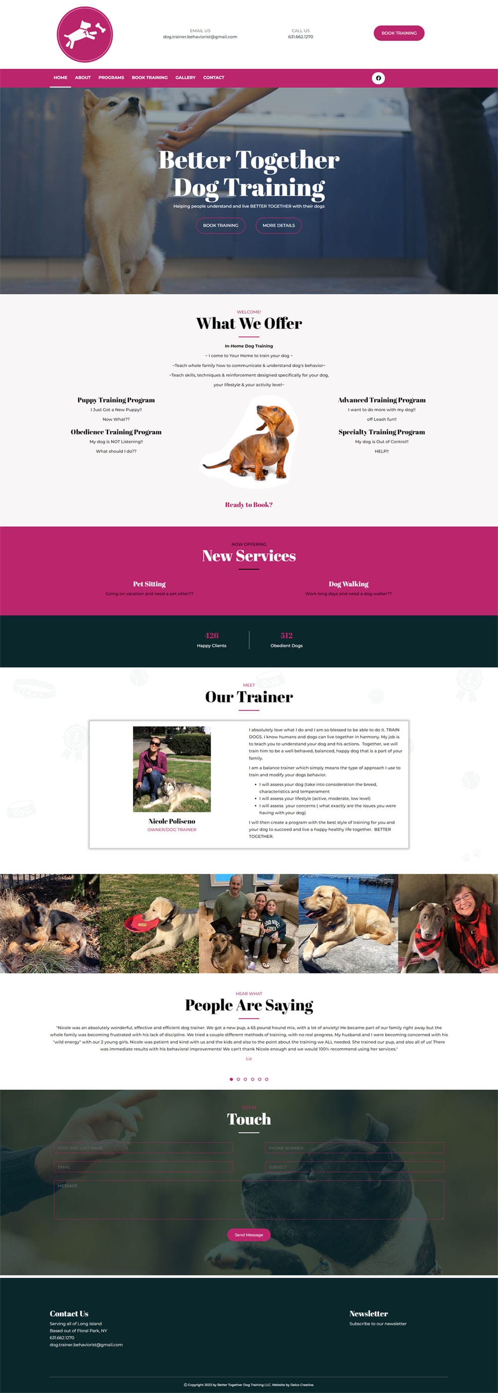 Better Together Dog Training Website