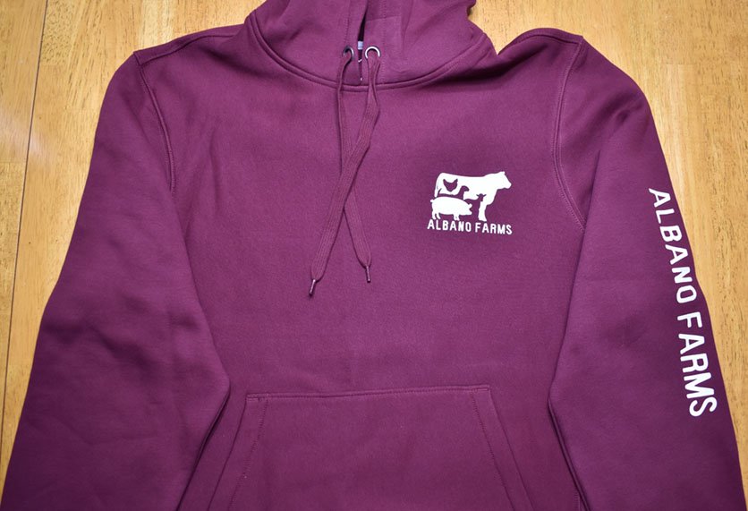 albano farms maroon front