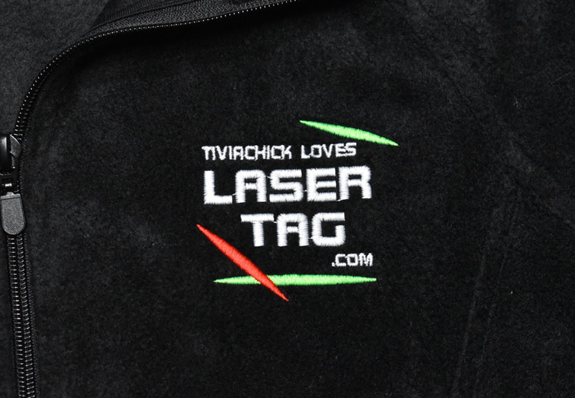 laser chick fleece closeup